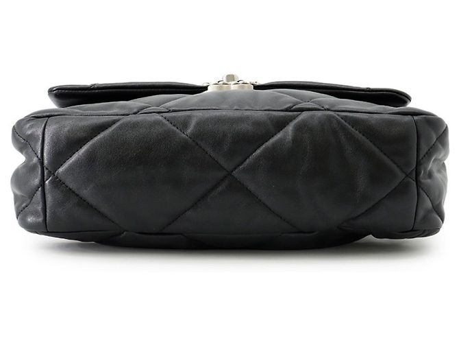 Borsa a Spalla con Catena Chanel 19 Large Nero - vista 3