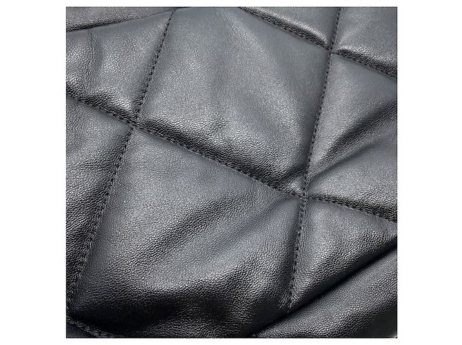 Borsa a Spalla con Catena Chanel 19 Large Nero - vista 8