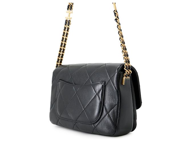 Timeless Borsa a Spalla Chanel Matelassé Mini Flap Nero - vista 2