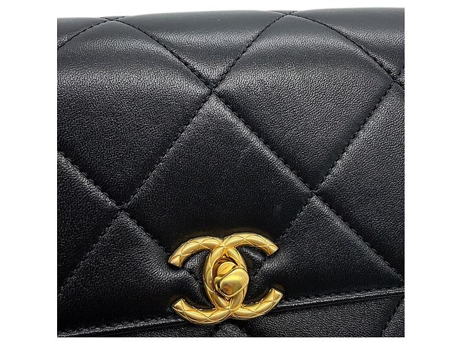 Timeless Borsa a Spalla Chanel Matelassé Mini Flap Nero - vista 6