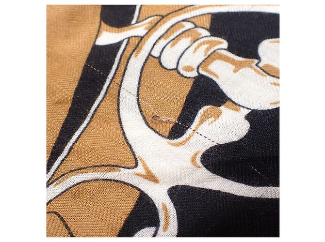 Silk In Hermès Hermes Carre Schal 140 Braun Schwarz - Ansicht 4