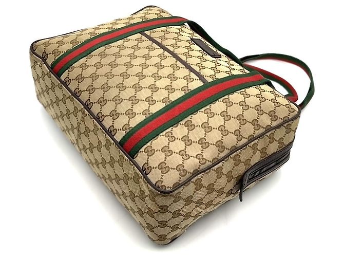 Borsa Tote Gucci GG Canvas Sherry Marrone - vista 2