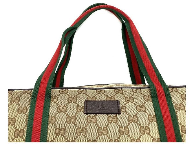 Borsa Tote Gucci GG Canvas Sherry Marrone - vista 5
