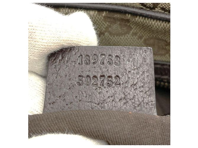 Borsa Tote Gucci GG Canvas Sherry Marrone - vista 8