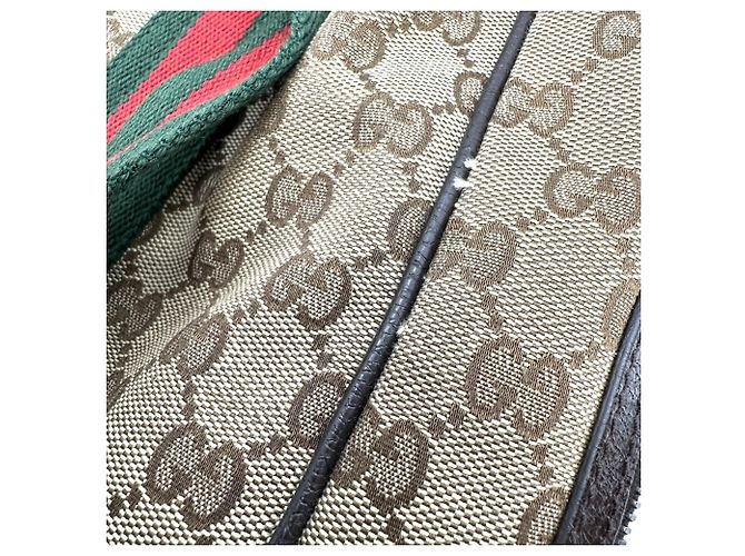 Borsa Tote Gucci GG Canvas Sherry Marrone - vista 9