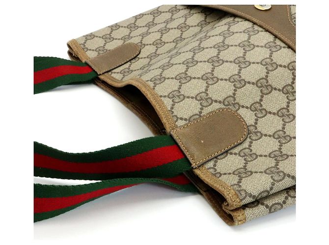 Borsa Tote Gucci Beige GG Supreme - vista 10