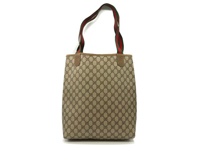 Borsa Tote Gucci Beige GG Supreme - vista 2