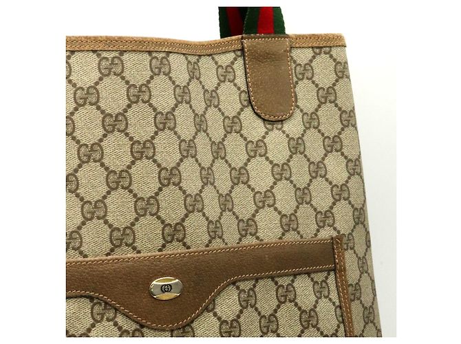 Borsa Tote Gucci Beige GG Supreme - vista 3