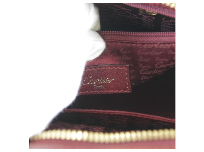 Borsa a mano mini Cartier Must Line Bordò - vista 10
