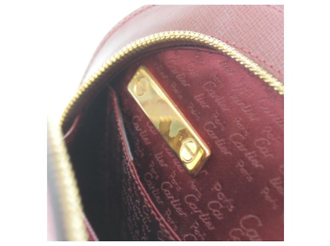 Borsa a mano mini Cartier Must Line Bordò - vista 11