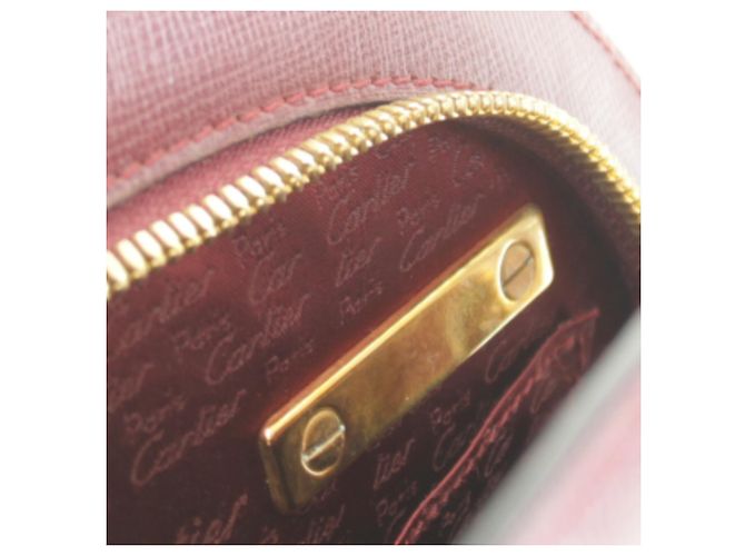 Borsa a mano mini Cartier Must Line Bordò - vista 12
