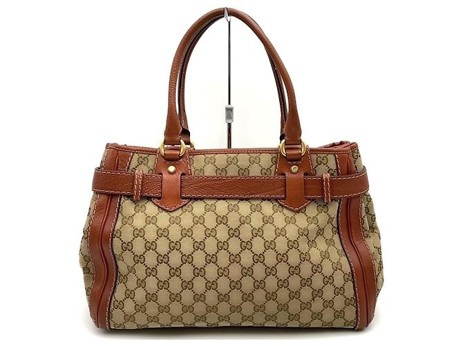 Borsa Tote Gucci GG Canvas Marrone - vista 4