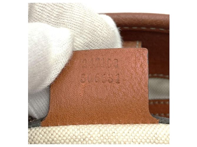 Borsa Tote Gucci GG Canvas Marrone - vista 8