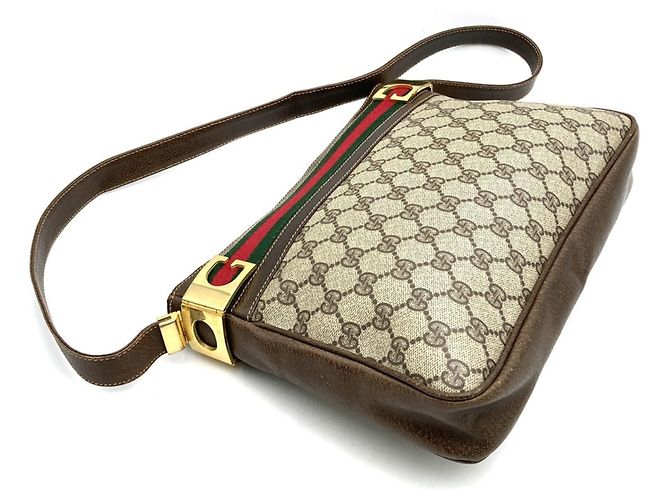 Borsa a tracolla Gucci in GG Supreme marrone - vista 3