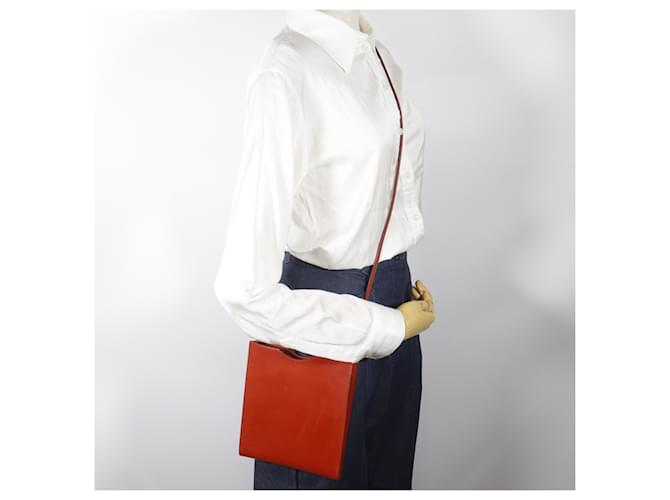 Hermès Borsa a tracolla Hermes Omenito Marrone Rosso - vista 14