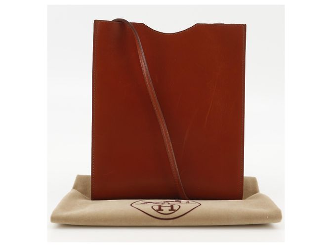 Hermès Borsa a tracolla Hermes Omenito Marrone Rosso - vista 15