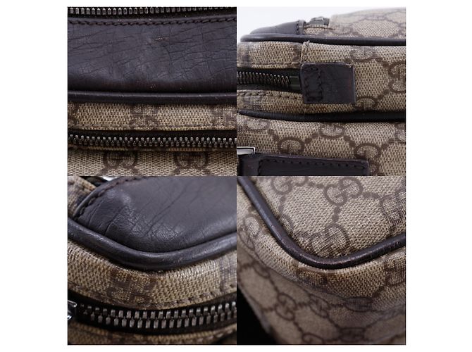 Borsa a tracolla Gucci GG Supreme Canvas Marrone - vista 12
