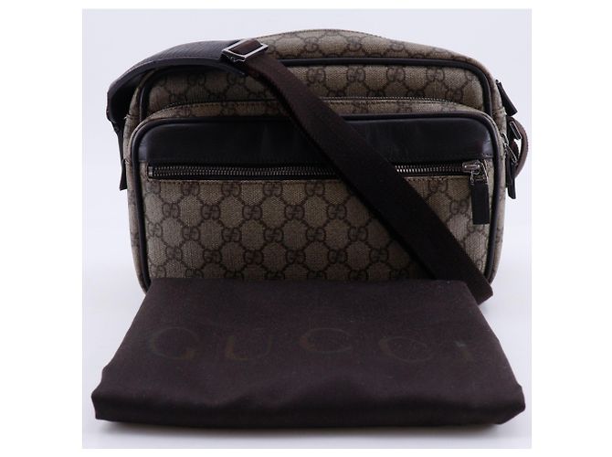 Borsa a tracolla Gucci GG Supreme Canvas Marrone - vista 15
