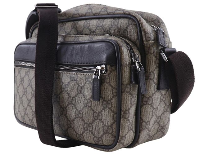 Borsa a tracolla Gucci GG Supreme Canvas Marrone - vista 2