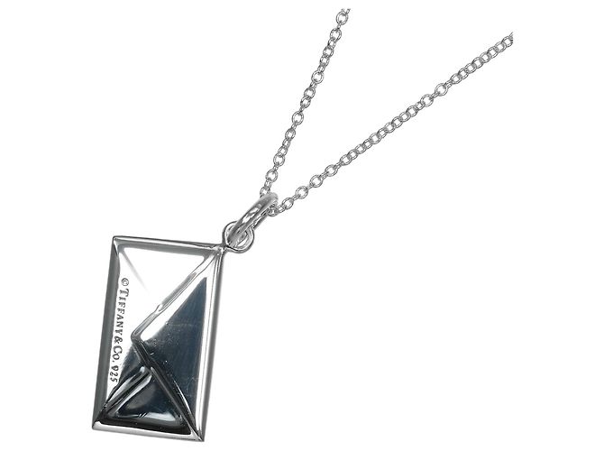 Collier lettre enveloppe Tiffany & Co. Argenté - vue 3