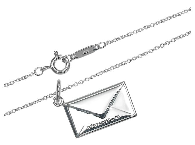 Collier lettre enveloppe Tiffany & Co. Argenté - vue 5