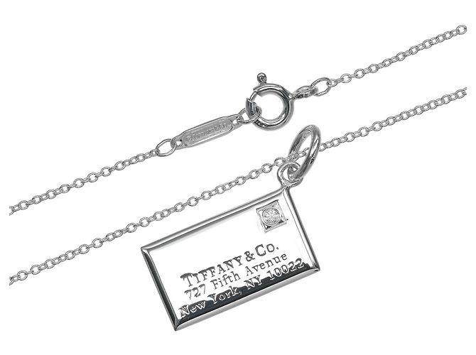 Collier lettre enveloppe Tiffany & Co. Argenté - vue 6