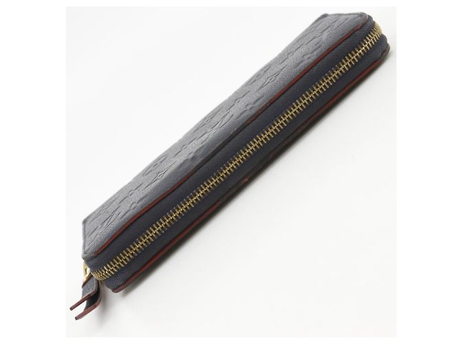 Zippy Louis Vuitton Monogram Empreinte Long Wallet Rot Marineblau - Ansicht 10