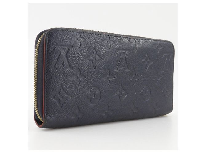 Zippy Louis Vuitton Monogram Empreinte Long Wallet Rot Marineblau - Ansicht 3