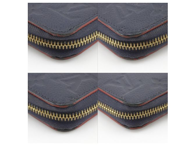Zippy Louis Vuitton Monogram Empreinte Long Wallet Rot Marineblau - Ansicht 4