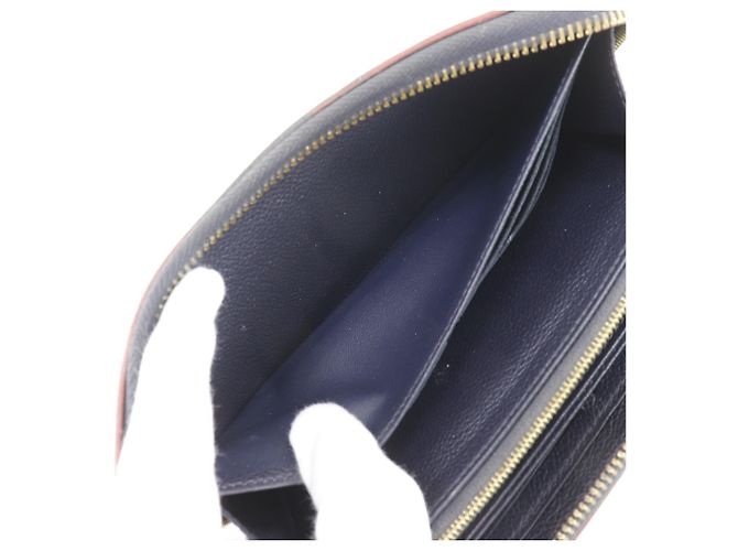 Zippy Louis Vuitton Monogram Empreinte Long Wallet Rot Marineblau - Ansicht 5