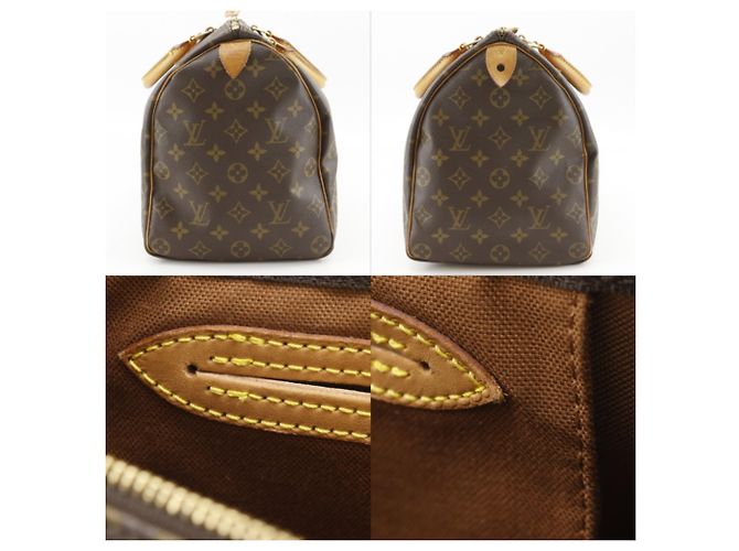 Borsa Louis Vuitton Speedy 35 Marrone - vista 12