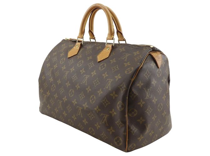 Borsa Louis Vuitton Speedy 35 Marrone - vista 2