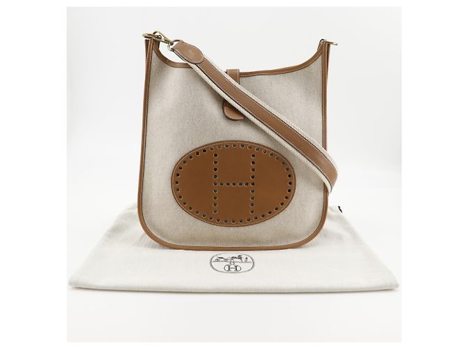 Hermès Borsa a tracolla Hermes Evelyne 1 GM Beige - vista 17