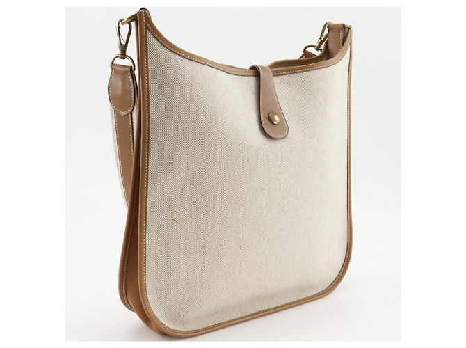 Hermès Borsa a tracolla Hermes Evelyne 1 GM Beige - vista 3