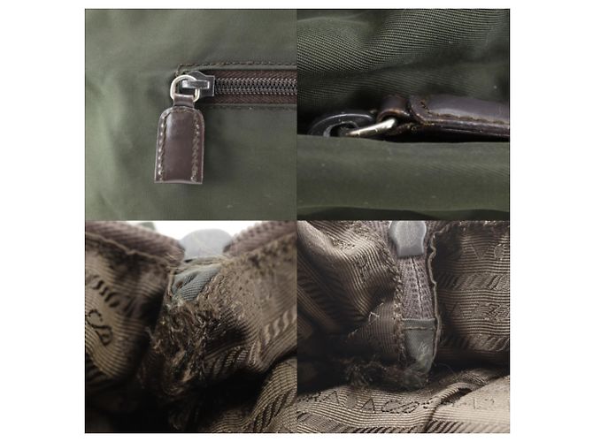 Borsa Tote in Nylon Khaki Prada Cachi - vista 13