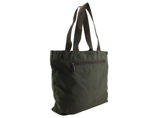 Borsa Tote in Nylon Khaki Prada Cachi - vista 3