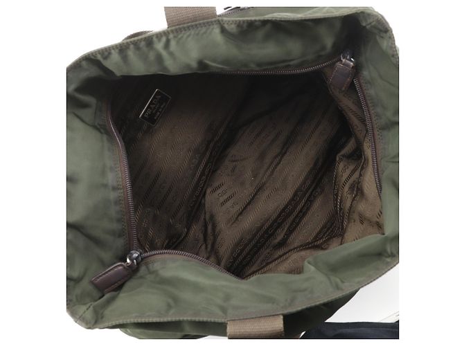 Borsa Tote in Nylon Khaki Prada Cachi - vista 6