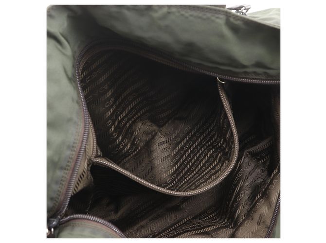 Borsa Tote in Nylon Khaki Prada Cachi - vista 7