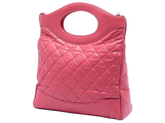 Borsa shopping Chanel Pink Small Quilted Shiny Aged Calfskin 31 Rosa - vista 2