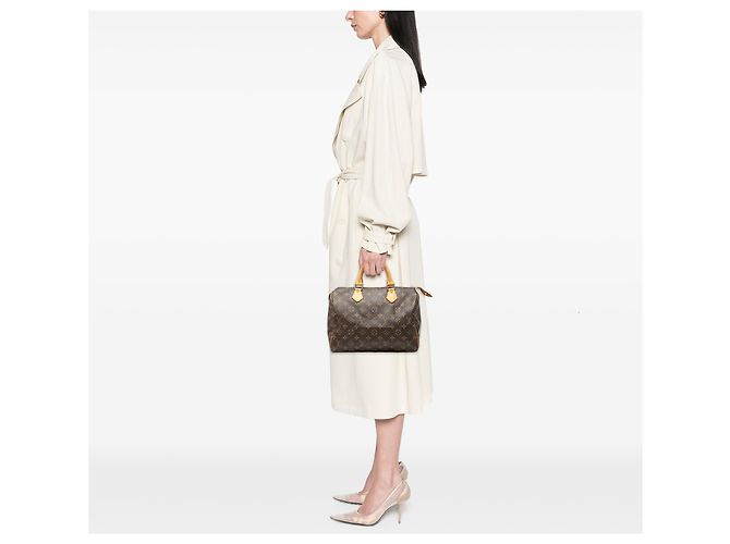 Louis Vuitton Marrone Monogram Speedy 30 - vista 7