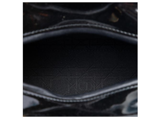 Dior Black Medium Patent Cannage Lady Dior Nero - vista 4