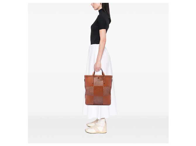 Louis Vuitton Tote Oversize Damier Brown Nomade North South Marrone - vista 6