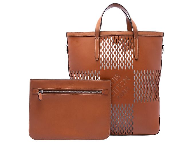 Louis Vuitton Tote Oversize Damier Brown Nomade North South Marrone - vista 7