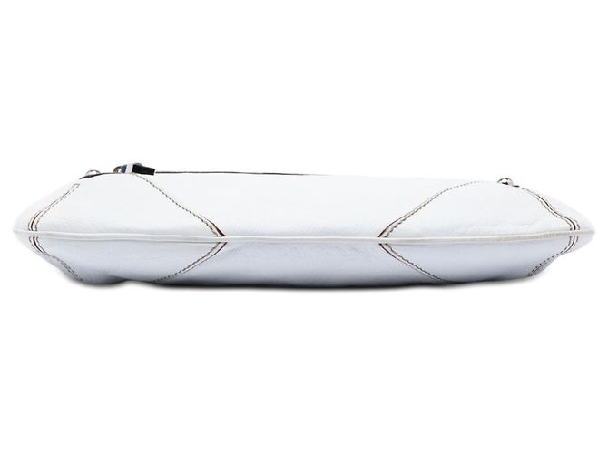 Borsa a tracolla Gucci White Calfskin Web Capri Ranch Kid Bianco - vista 3