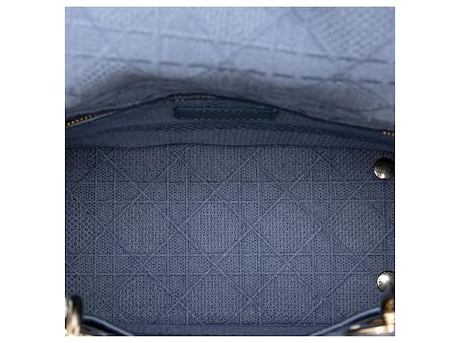 Dior Blue Medium Canvas Cannage Lady D Lite Blu chiaro - vista 4