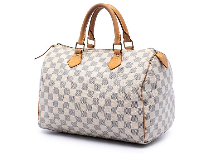 Louis Vuitton White Damier Azur Speedy 30 Bianco - vista 2