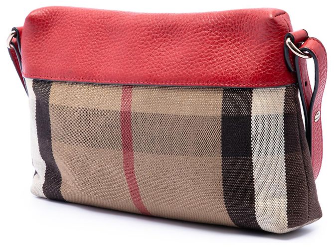 Burberry Borsa a tracolla Farley in tela Mega Check marrone Small Marrone chiaro - vista 2