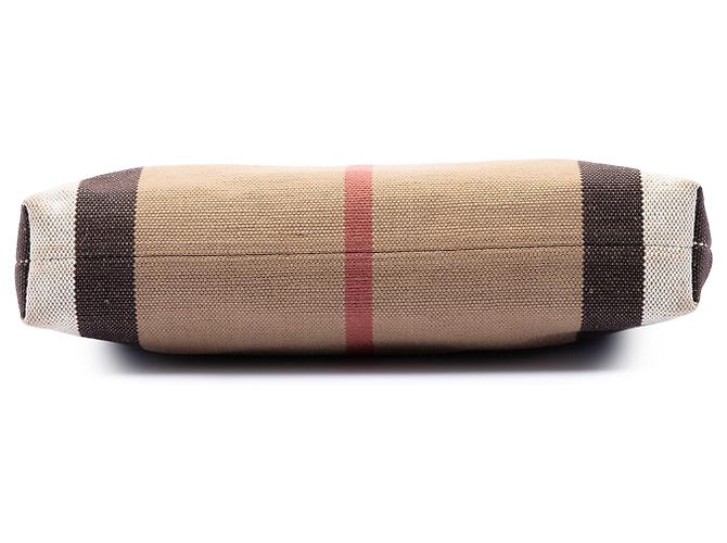 Burberry Borsa a tracolla Farley in tela Mega Check marrone Small Marrone chiaro - vista 3