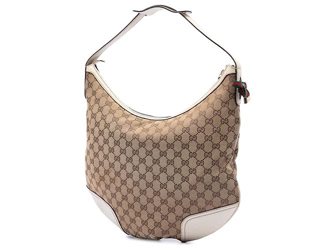 Gucci Beige Large GG Canvas Web Princy Hobo - vista 2