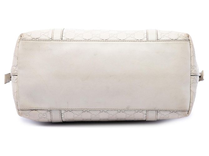 Gucci Guccissima GG Charm Dome Satchel in Weiß, Größe Medium - Ansicht 3